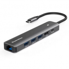 USB - концентратор Blueendless 6в1 USB Type-C, HDMI, Gigabit Lan, 3xUSB 3.0